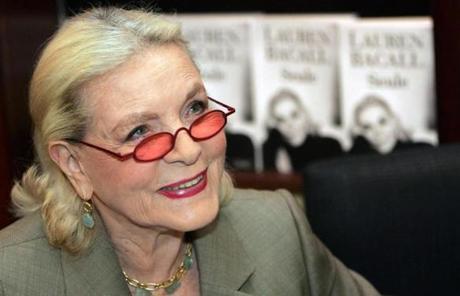 Bacall signed copies of her autobiography in Paris in 2005.
