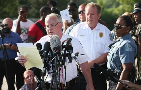 Ferguson Police Chief Thomas Jackson identified the officer involved in the shooting of Michael Brown.
