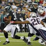 Logan Ryan (26), normally a cornerback, got some snaps at safety in the Patriots? exhibition win over the Eagles.