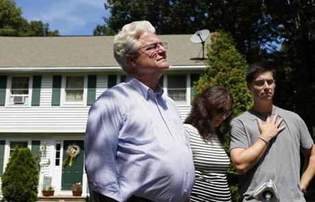 James Foley's parents, John and Diane Foley, and his brother, Michael, spoke to reporters outside the family's N.H. home.
