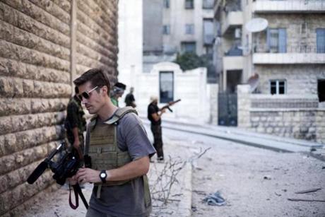 This September 2012 photo posted on the website freejamesfoley.org shows journalist James Foley in Aleppo, Syria.
