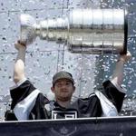 Jonathan Quick, a quick study of the ?reverse VH? goaltending technique, has backstopped the Kings to two Stanley Cup titles in the last three years. (Photo by Kevork Djansezian/Getty Images)