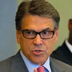 Texas Governor Rick Perry addressed a group of business leaders in New Hampshire Friday.