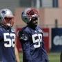 Linebacker James Morris (52) and Steve Beauharnais (58) were cut by the Patriots Saturday.
