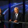 Democratic gubernatorial hopefuls Martha Coakley (from left), Donald Berwick, and Steven Grossman arrived at the WHDH-TV studio for a debate on Wednesday.