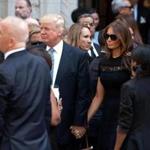 Donald Trump and wife Melania Trump attended the Joan Rivers memorial service. 