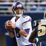 Vikings quarterback Matt Cassel completed 17 of 25 passes for 170 yards and two touchdowns in a season-opening win over the Rams.