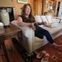Actress Ann Dowd in the family home at Lake Sunapee in New Hampshire.
