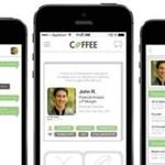 The Coffee app helps people quickly build a social network. 