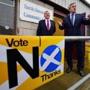 Former British Prime Minister Gordon Brown visited a polling station in North Queensferry, Scotland, on Thursday morning. Brown is advocating for Scotland to remain in the United Kingdom.