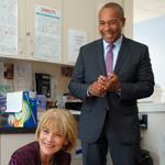 Governor Deval Patrick appeared at a campaign event with Martha Coakley at a Head Start center in Quincy.
