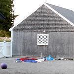 A look at the scene following the skydiving accident on Sunday in Barnstable.
