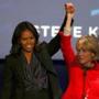First Lady Michelle Obama (left) campaigned for Martha Coakley.