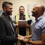 Jim Derrick and Alfie Travassos were married by Rev. Justin Lopez at the Salt Lake County Government Complex in Salt Lake City, Utah. 