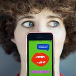 Miranda July taking a selfie with the Somebody app. Photo by Todd Cole