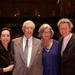 From left: Marie-Helene Bernard, Handel and Haydn Society executive director, donors Wat and Jane Tyler, and Harry Christophers, H&H artistic director, at Symphony Hall in 2012. 