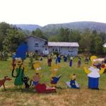 Since 2005 Sylvia Googoo has cut out and painted the cast of ?The Simpsons? and arrayed them around her house in Nova Scotia, a delightful surprise for travelers.