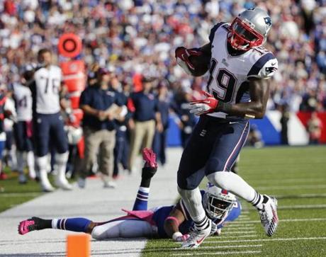 Brandon LaFell caught two touchdown passes in the victory over the Bills Sunday.
