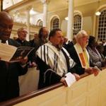 Clergy led a ?Yes For Justice? prayer rally at Harvard?s Memorial Church on Wednesday.