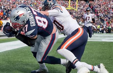 Rob Gronkowski scored in the second quarter.
