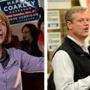 Martha Coakley and Charlie Baker each made eight stops Saturday, exhorting supporters to knock on doors and turn out at the polls Tuesday. 