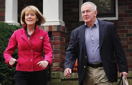 Coakley and her husband, Thomas F. O?Connor Jr., left their home Wednesday morning.
