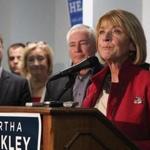 Martha Coakley addressed supporters at her headquarters in Somerville Wednesday. 