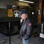 Richie Duval paused in his Winthrop garage in front of a 1943 M3 half track, which he and other veterans restored.