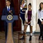 Elizabeth Lauten?s Facebook post said Malia Obama, 16 (right), and her sister Sasha, 13, should have shown more ?class?? at  the White House.