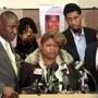 Samaria Rice (center), the mother of Tamir Rice, spoke during a news conference earlier this month. 