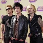 Green Day members (from left) Mike Dirnt, Billie Joe Armstrong, and Tre Cool in Los Angeles in 2012.