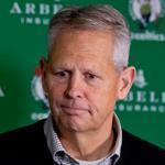 Celtics president Danny Ainge spoke Friday with reservation and uncertainty.
