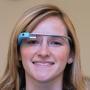 Stephanie Shine wore a Google Glass device.