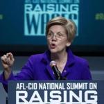 US Senator Elizabeth Warren, D-Mass. spoke Wednesday at the AFL-CIO National Summit in Washington.
