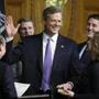 Charlie Baker was sworn in as governor on Thursday. 