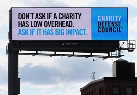 A Charity Defense Council billboard along the Southeast Expressway.
