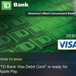 TD Bank launched Apple Pay, which allows consumers to make purchases using a mobile phone, in mid-December.