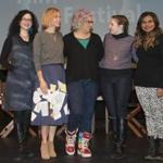 From left: Emily Nussbaum, Kristen Wiig, Jenji Kohan, Lena Dunham, and Mindy Kaling at the Sundance Film Festival.