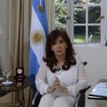 Argentina's President Cristina Fernandez de Kirchner addressed the nation during a televised speech in Buenos Aires.
