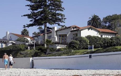 A home owned by former presidential candidate Mitt Romney, and his wife Ann in La Jolla, Calif.
