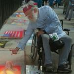 Bob Guillemin, also known as ?Sidewalk Sam,? created chalk and paint artwork in the streets.