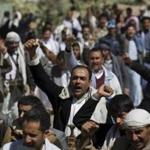 Members of the Houthi movement in Yemen chanted slogans during a funeral procession last month for comrades killed during clashes with presidential forces in Sana.