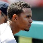 Boston Red Sox? Xander Bogaerts watches from the dugout during a baseball game against the Los Angeles Angels on Sunday, Aug. 10, 2014, in Anaheim, Calif. (AP Photo/Alex Gallardo)