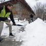Northeastern students braved the cold Thursday to help shovel snow in the Back Bay Fens.