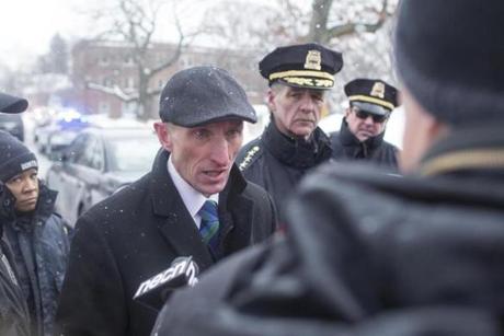 Boston Police Commissioner William Evans defended the pay of officers, and said the department worked hard to keep overtime down.

