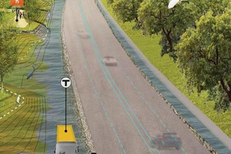 One proposal envisions canals along Morrissey Boulevard
