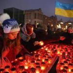 Residents in the Ukrainian capital of Kiev lit candles Friday in memory of victims of an uprising in Maidan Square. On Feb. 20, 2014, snipers shot dozens of protesters. It was followed by the ouster of President Viktor Yanukovich.