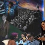 Ilyasah Shabazz, daughter of Malcolm X, spoke about her father and family as family, activists, actors, and politicians remembered the civil rights leader.