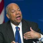 Department of Homeland Security Secretary Jeh Johnson spoke about the agency's budget and cybersecurity at the National Governors Association meeting in Washington Sunday.