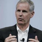 In this Thursday, May 20, 2010 photo, Dish Network CEO Charles Ergen speaks at the Google conference in San Francisco. Dish Network said Monday, Feb. 23, 2015, that President and CEO Joseph Clayton will be stepping down on March 31. Co-founder and Chairman Ergen, who previously served as CEO and president, will take over again. Clayton, who has been CEO since June 2011, will also retire from the board. (AP Photo/Paul Sakuma)